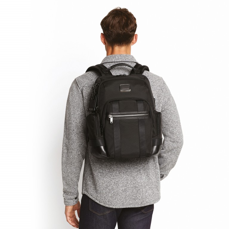 Rucksack Alpha Bravo Nathan Black, Farbe: schwarz, Marke: Tumi, EAN: 0742315550985, Abmessungen in cm: 35.5x40.5x17, Bild 6 von 8
