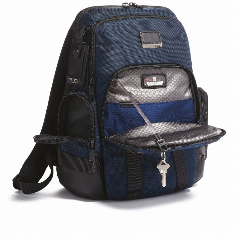 Rucksack Alpha Bravo Nathan Navy, Farbe: blau/petrol, Marke: Tumi, EAN: 0742315550992, Abmessungen in cm: 35.5x40.5x17, Bild 7 von 8