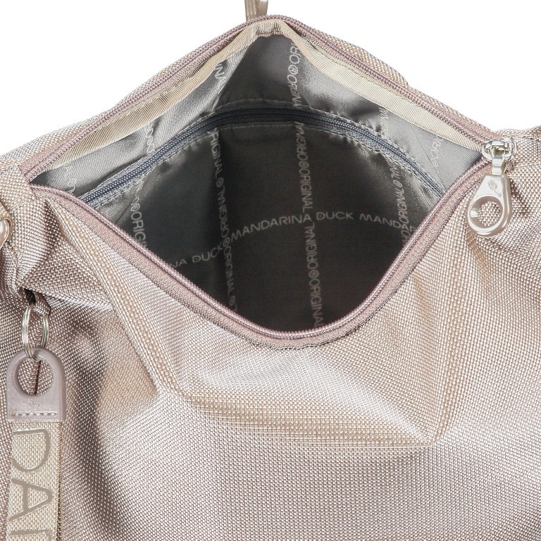 Beuteltasche MD20 QMTV1, Farbe: schwarz, grau, blau/petrol, braun, taupe/khaki, grün/oliv, rot/weinrot, rosa/pink, gelb, beige, weiß, Marke: Mandarina Duck, Abmessungen in cm: 29x27x10.5, Bild 6 von 6