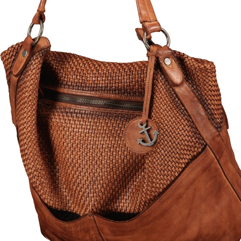 Beuteltasche Soft-Weaving Antonia SW.10501 Charming Cognac, Farbe: cognac, Marke: Harbour 2nd, EAN: 4046478051829, Abmessungen in cm: 41x36.5x14, Bild 9 von 9