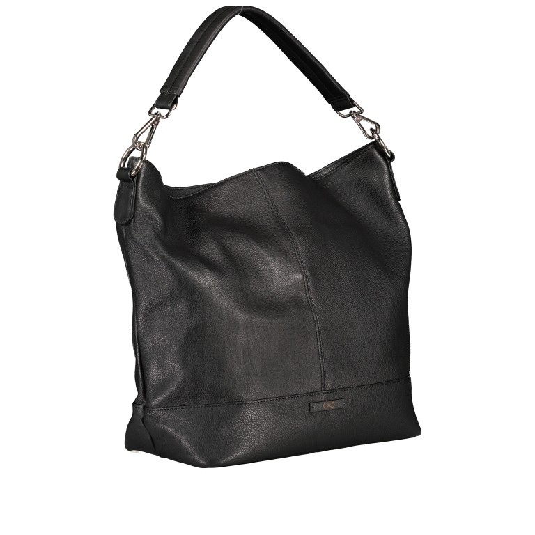 Beuteltasche Infinity Anika Schwarz, Farbe: schwarz, Marke: Hausfelder Manufaktur, EAN: 4065646005136, Abmessungen in cm: 30x32x15, Bild 2 von 7
