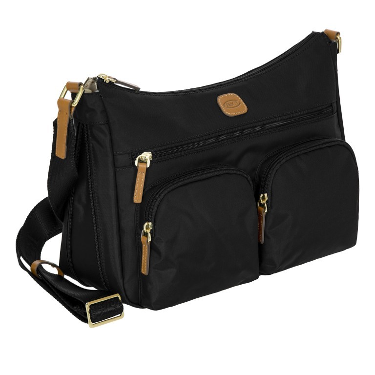 Umhängetasche X-BAG & X-Travel, Farbe: schwarz, grau, blau/petrol, braun, grün/oliv, rot/weinrot, orange, Marke: Brics, Abmessungen in cm: 34x24x8, Bild 2 von 7