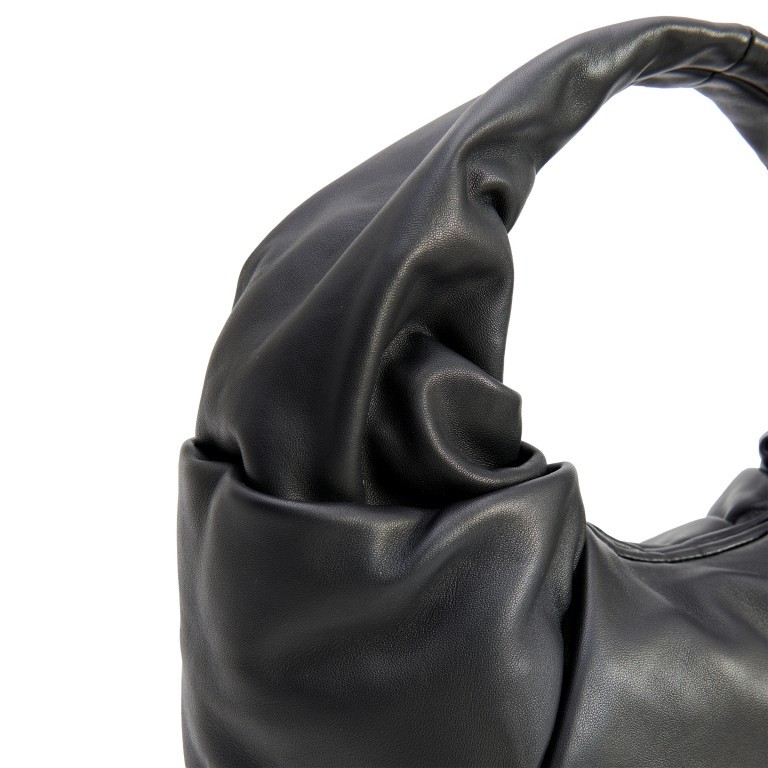 Beuteltasche Soft Volume Greta Silky Leather Black, Farbe: schwarz, Marke: Les Visionnaires, EAN: 4260711670138, Abmessungen in cm: 51x48x20, Bild 7 von 7