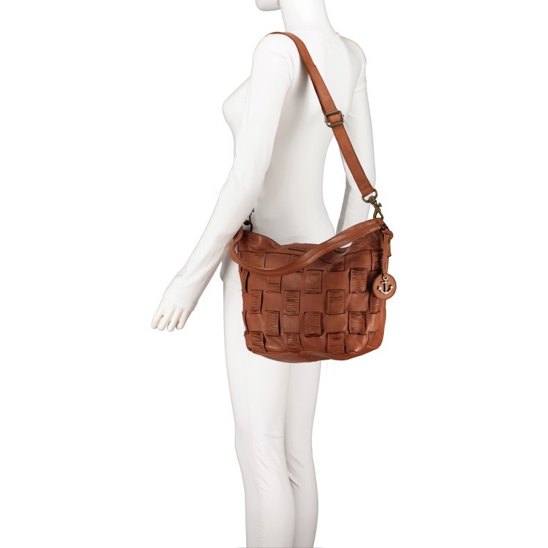 Beuteltasche New-Lines Helene NL.11153 Charming Cognac, Farbe: cognac, Marke: Harbour 2nd, EAN: 4046478058453, Abmessungen in cm: 41x30x4.5, Bild 5 von 7