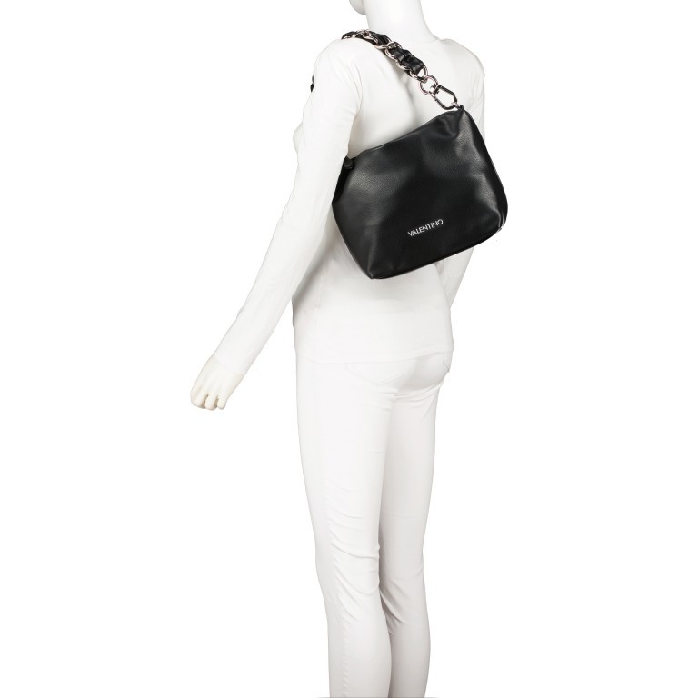 Beuteltasche Pastis Nero, Farbe: schwarz, Marke: Valentino Bags, EAN: 8058043642789, Abmessungen in cm: 23x21x10, Bild 5 von 8