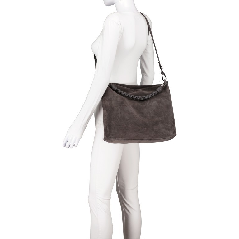 Beuteltasche Kaleido Kaia Grey, Farbe: grau, Marke: Abro, EAN: 4061724932110, Abmessungen in cm: 37x32x14, Bild 7 von 8