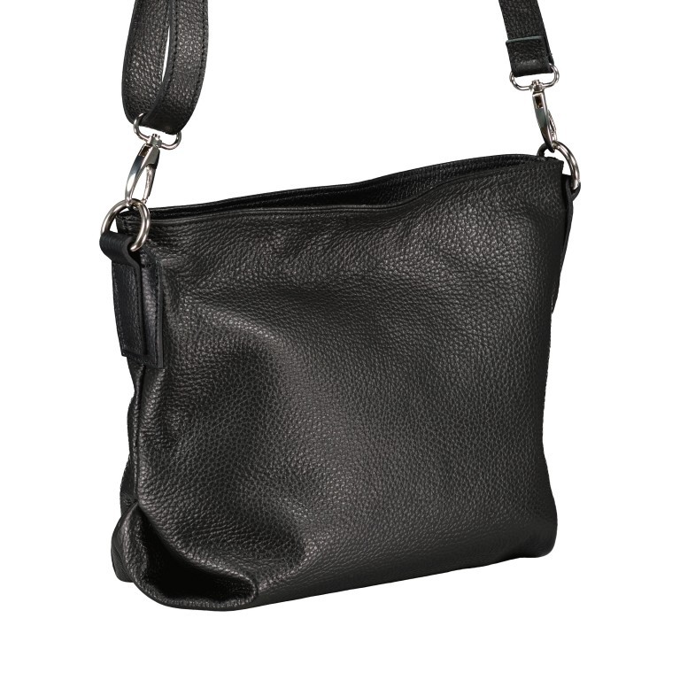 Beuteltasche Schwarz, Farbe: schwarz, Marke: Hausfelder Manufaktur, EAN: 4065646010734, Abmessungen in cm: 33x23x13, Bild 2 von 6