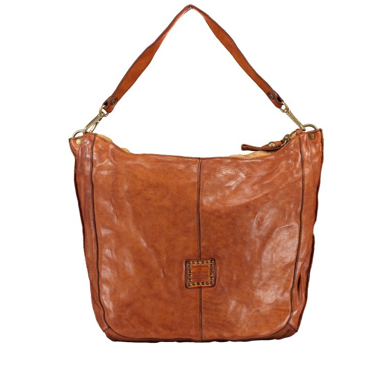 Beuteltasche Amur Cognac, Farbe: cognac, Marke: Campomaggi, EAN: 8054302967259, Abmessungen in cm: 34x31x4, Bild 3 von 7