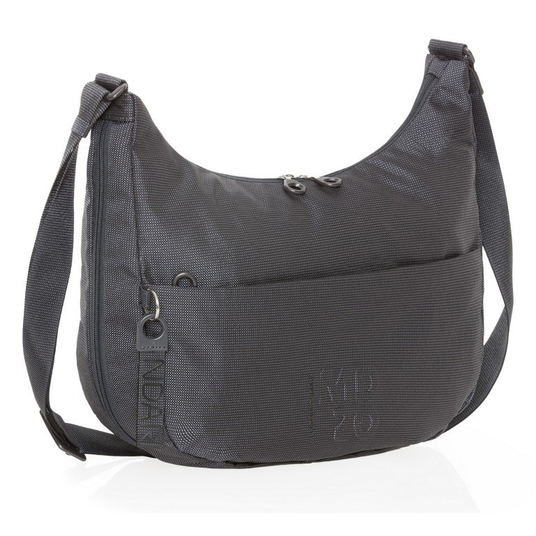 Beuteltasche MD20 QMT27 mit Dehnfalte Steel, Farbe: grau, Marke: Mandarina Duck, EAN: 8032803782687, Abmessungen in cm: 36x27x10, Bild 2 von 6