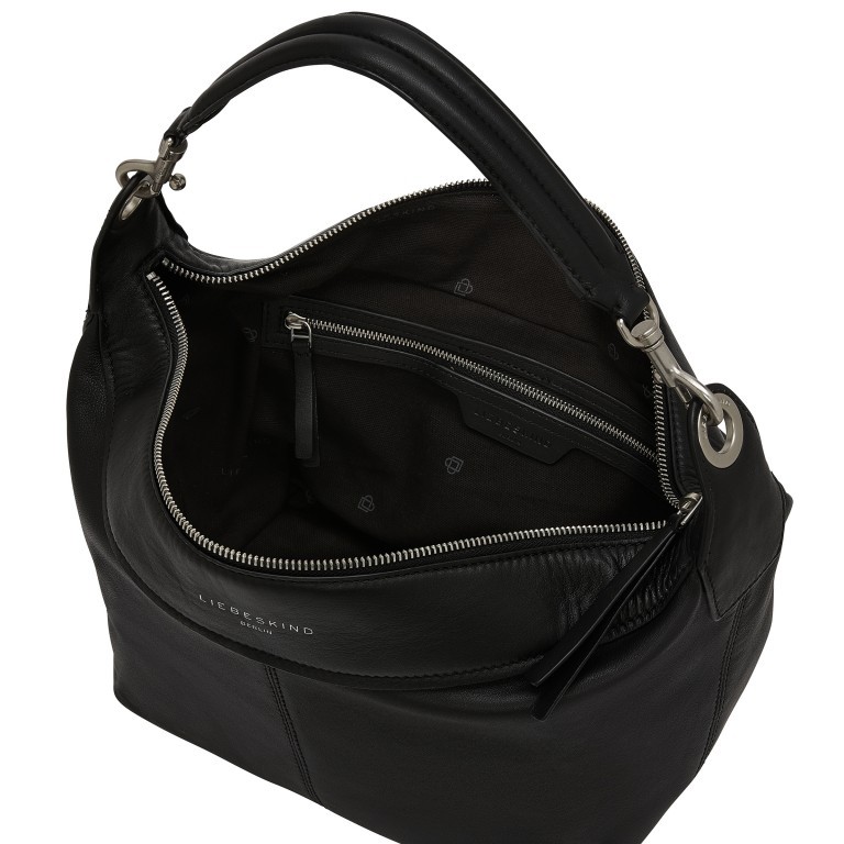 Beuteltasche Liza Hobo Black, Farbe: schwarz, Marke: Liebeskind Berlin, EAN: 4099593010851, Abmessungen in cm: 24x22x15, Bild 4 von 5