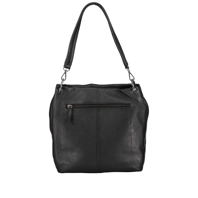 Beuteltasche Schwarz, Farbe: schwarz, Marke: Hausfelder Manufaktur, EAN: 4065646011007, Abmessungen in cm: 26.5x27x12.5, Bild 3 von 7
