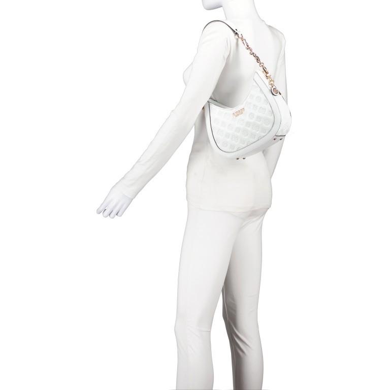 Beuteltasche Abey White, Farbe: weiß, Marke: Guess, EAN: 0190231669692, Abmessungen in cm: 24x21x8, Bild 5 von 6