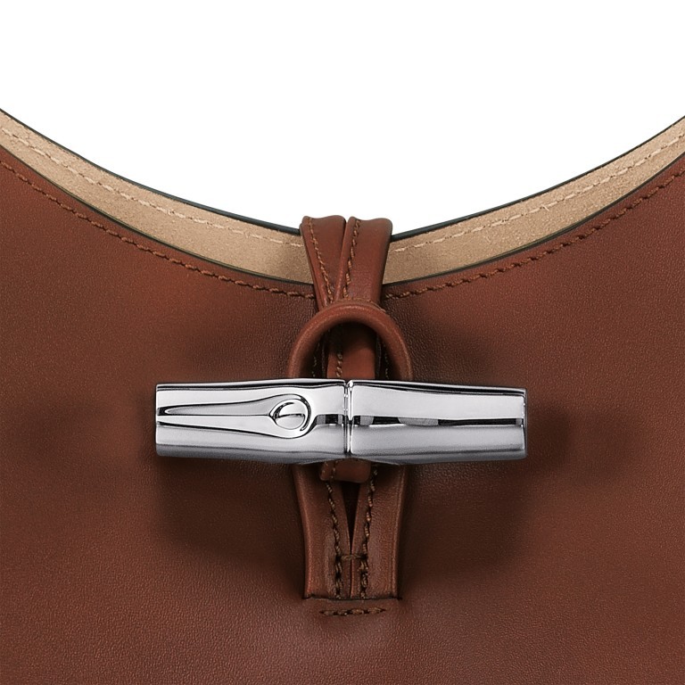 Beuteltasche Roseau Shopper M Cognac, Farbe: cognac, Marke: Longchamp, EAN: 3597922271603, Abmessungen in cm: 27x25x11, Bild 6 von 6