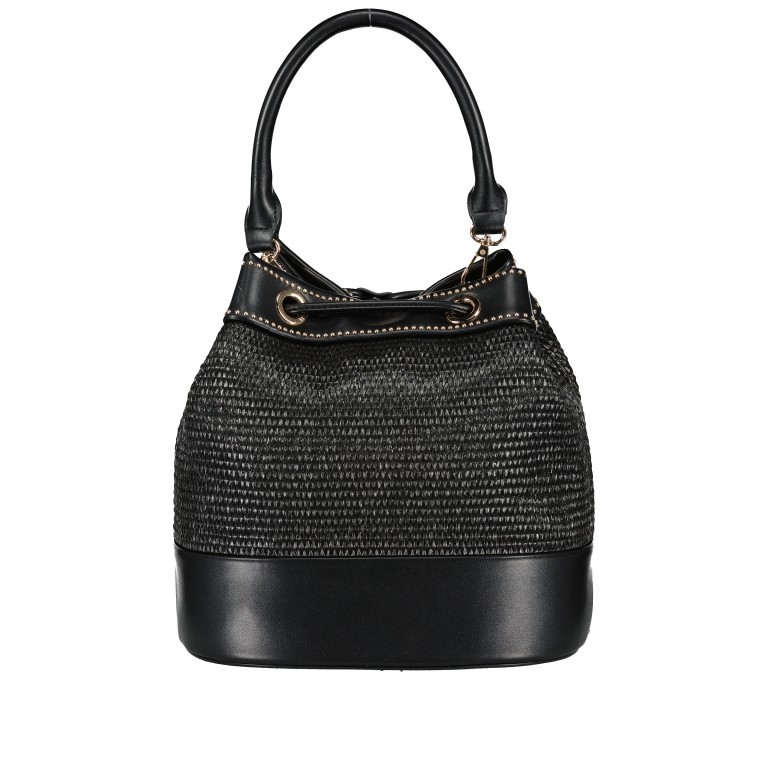 Beuteltasche Raffia Float Nero, Farbe: schwarz, Marke: Valentino Bags, EAN: 8058043928326, Abmessungen in cm: 28x26x19, Bild 3 von 7