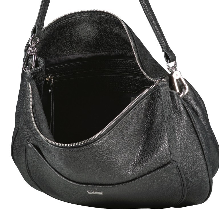 Beuteltasche Dalia Clara Big Black Nickel, Farbe: schwarz, Marke: Abro, EAN: 4067278263311, Abmessungen in cm: 26x21x8, Bild 8 von 8