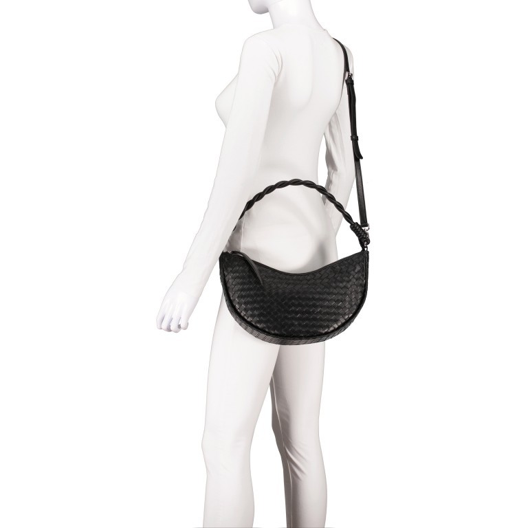 Beuteltasche Piuma Moon Beige, Farbe: beige, Marke: Abro, EAN: 4067278274225, Abmessungen in cm: 33x20x7, Bild 7 von 8