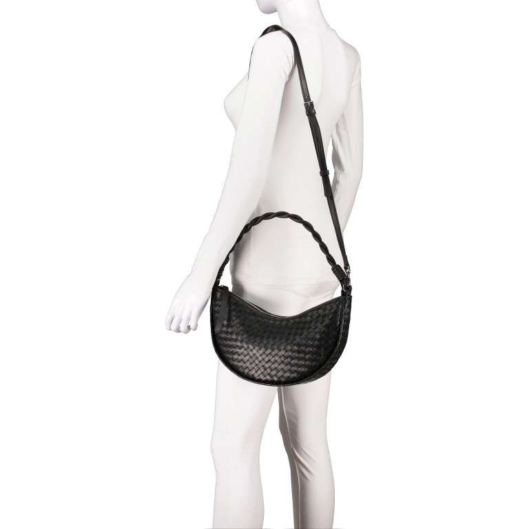 Beuteltasche Piuma Moon Beige, Farbe: beige, Marke: Abro, EAN: 4067278274225, Abmessungen in cm: 33x20x7, Bild 6 von 8