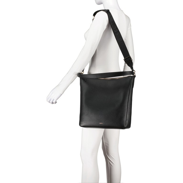 Beuteltasche Alyce Hobo Medium Beige, Farbe: cognac, Marke: BOSS, EAN: 4063541879944, Abmessungen in cm: 30x32x12, Bild 5 von 7