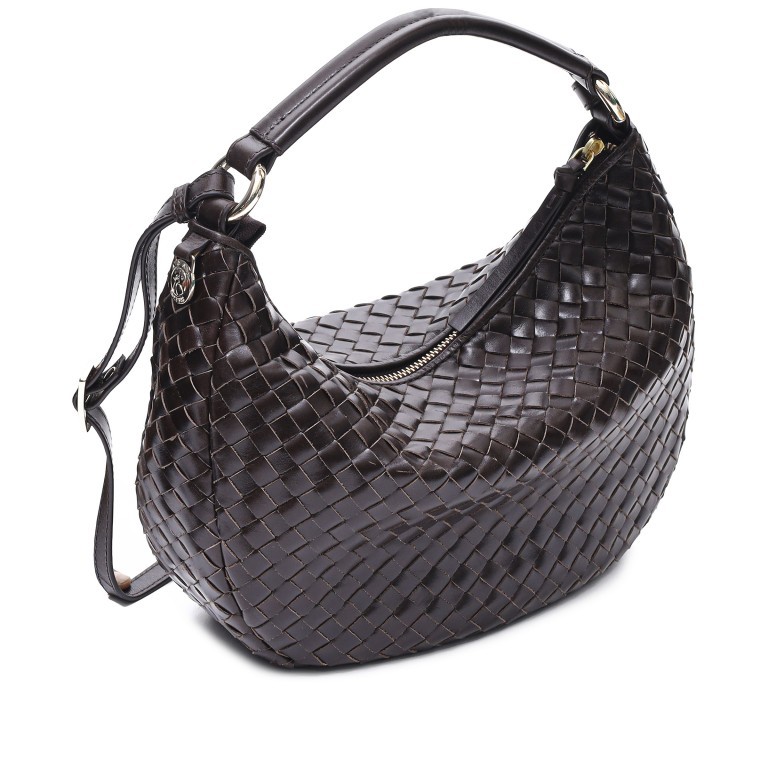 Beuteltasche Salerno Marlin, Farbe: grau, braun, rot/weinrot, Marke: Adax, Abmessungen in cm: 31.5x22x10, Bild 2 von 7