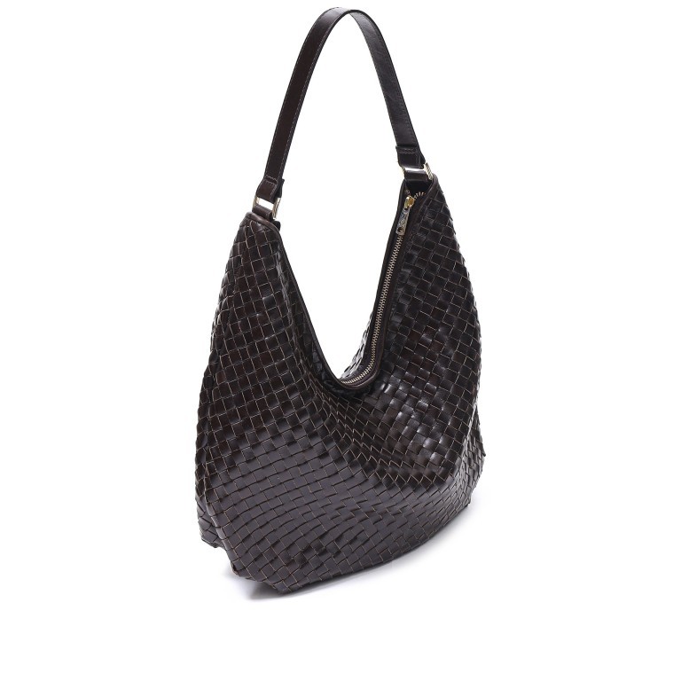 Beuteltasche Salerno Mindy, Farbe: grau, braun, rot/weinrot, Marke: Adax, Abmessungen in cm: 38x35.5x10.5, Bild 2 von 5