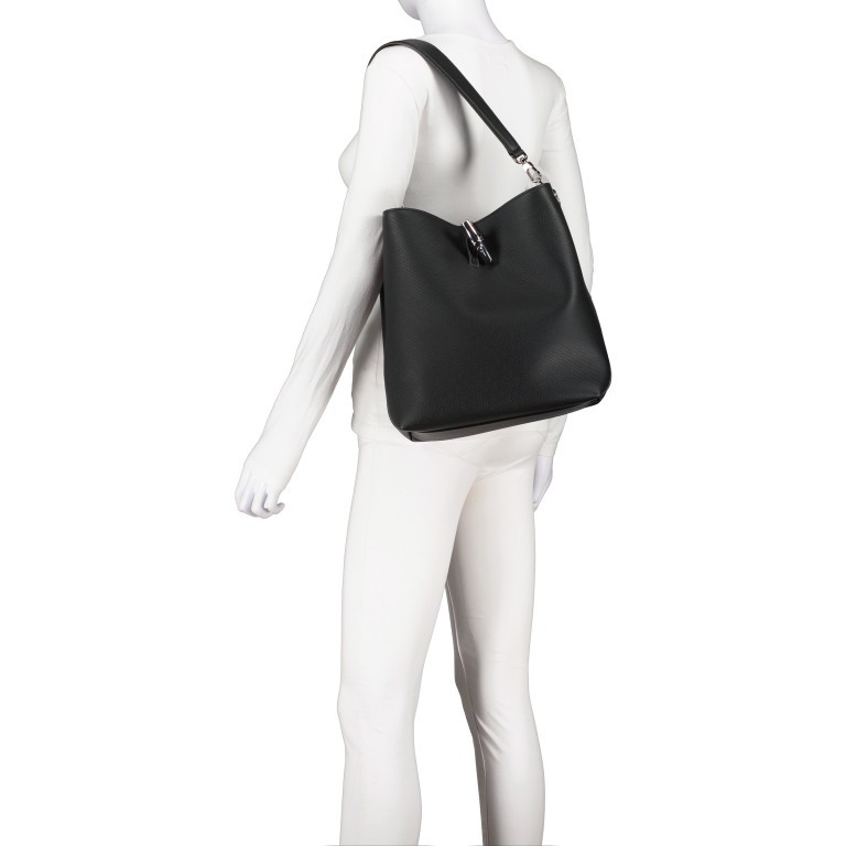 Beuteltasche Roseau Hobo variabel in der Form Paper, Farbe: beige, Marke: Longchamp, EAN: 3597922722808, Abmessungen in cm: 26.5x29x13, Bild 4 von 6