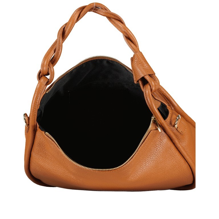 Beuteltasche mit Goldfittings, Marke: Hausfelder Manufaktur, Abmessungen in cm: 32.5x24.5x10.2, Bild 8 von 8