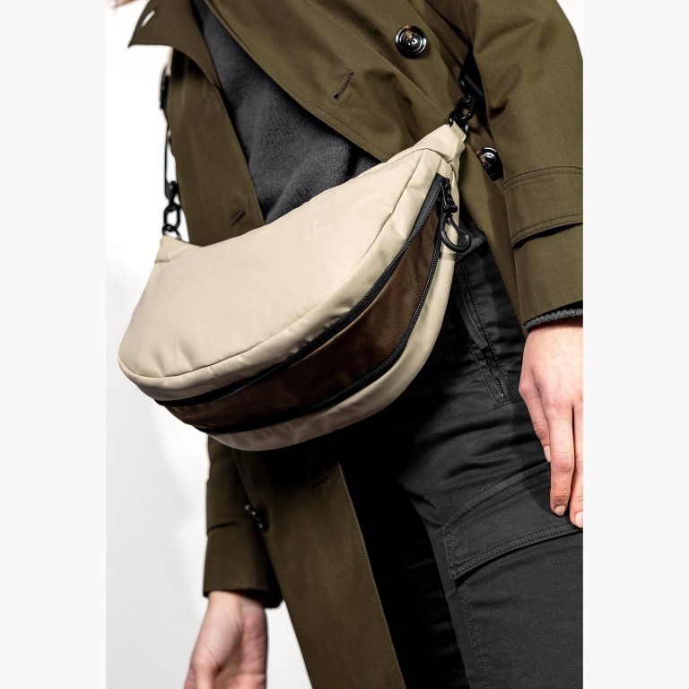 Beuteltasche Japan Re Yoshii erweiterbar, Farbe: schwarz, taupe/khaki, beige, Marke: Aunts & Uncles, Abmessungen in cm: 31x21x10, Bild 5 von 9