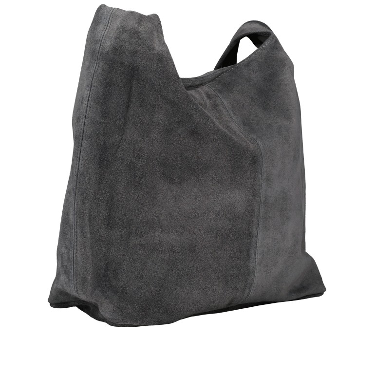Beuteltasche Velours, Farbe: grau, blau/petrol, braun, taupe/khaki, grün/oliv, beige, Marke: Hausfelder Manufaktur, Abmessungen in cm: 32.5x32x17, Bild 2 von 5