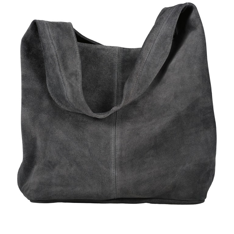 Beuteltasche Velours, Farbe: grau, blau/petrol, braun, taupe/khaki, grün/oliv, beige, Marke: Hausfelder Manufaktur, Abmessungen in cm: 32.5x32x17, Bild 3 von 5