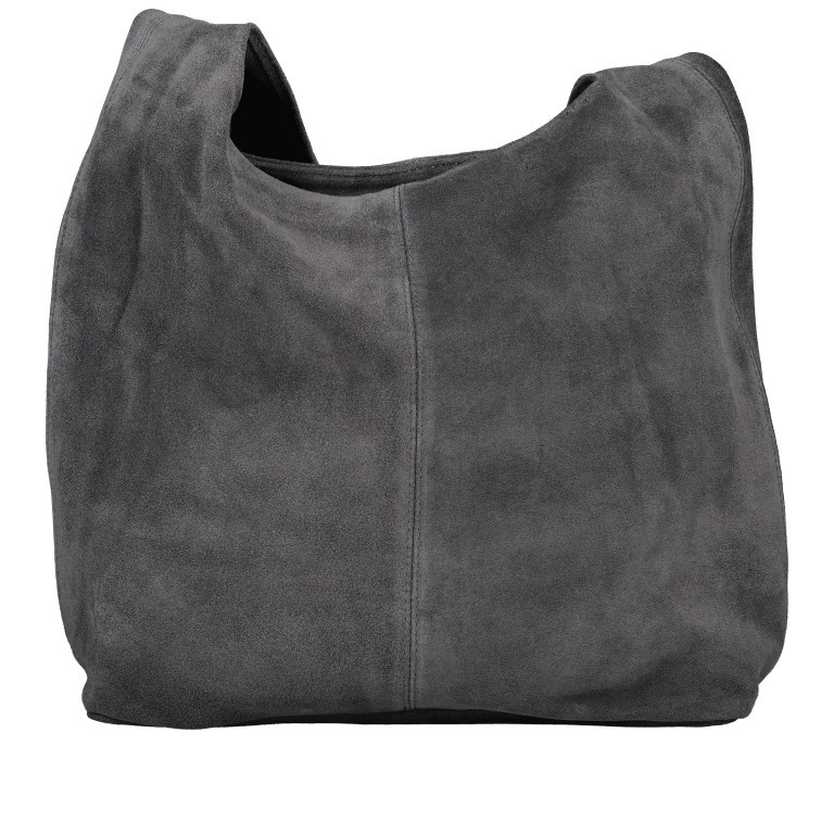 Beuteltasche Velours, Farbe: grau, blau/petrol, braun, taupe/khaki, grün/oliv, beige, Marke: Hausfelder Manufaktur, Abmessungen in cm: 32.5x32x17, Bild 1 von 5