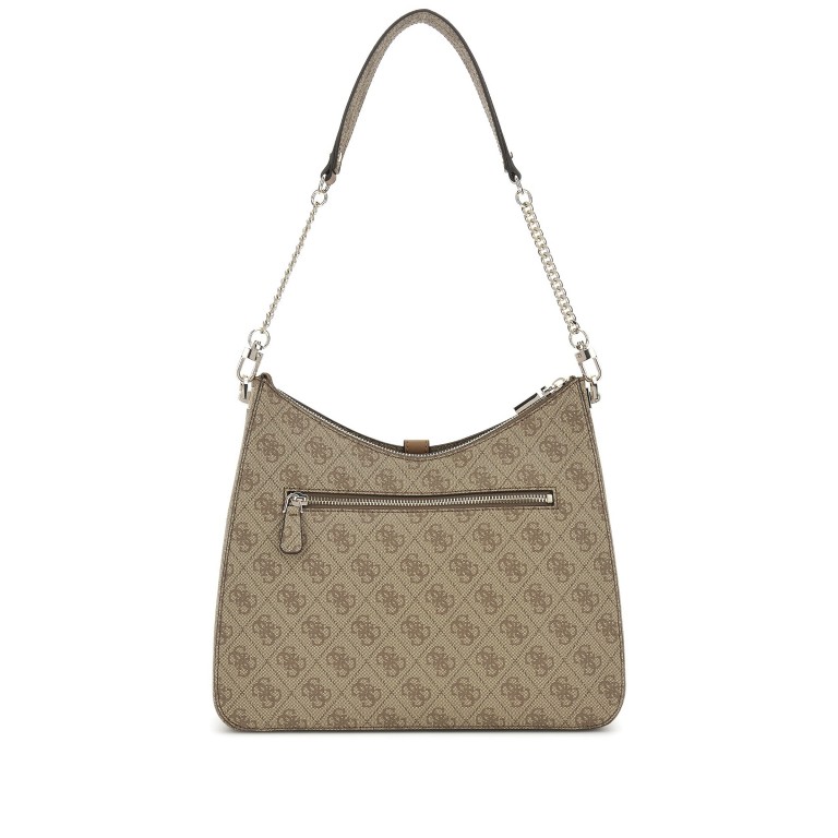 Beuteltasche Zamira 4G-Logo, Farbe: anthrazit, cognac, Marke: Guess, Abmessungen in cm: 30x26x8, Bild 3 von 5