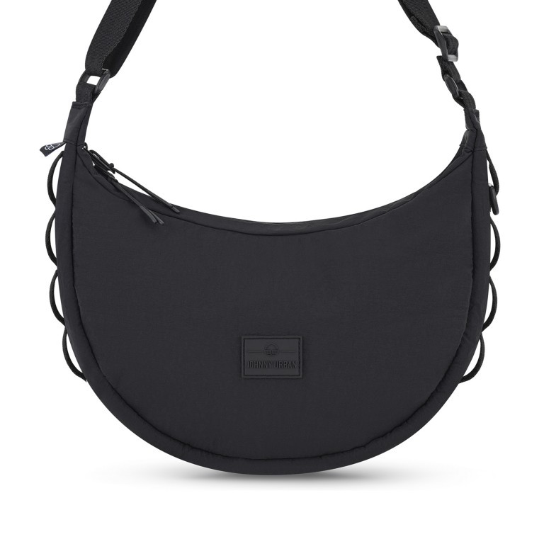 Beuteltasche Halfmoon Bag Kaia Medium, Farbe: schwarz, beige, Marke: Johnny Urban, Abmessungen in cm: 33x24x10, Bild 9 von 10