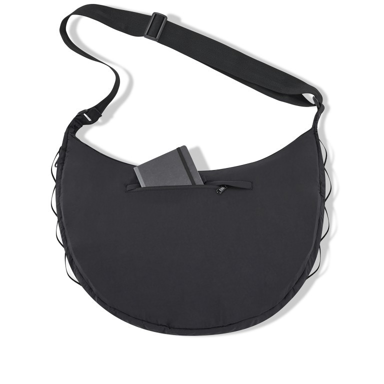Beuteltasche Halfmoon Bag Kaia Large, Farbe: schwarz, beige, Marke: Johnny Urban, Abmessungen in cm: 51x41x16, Bild 3 von 9