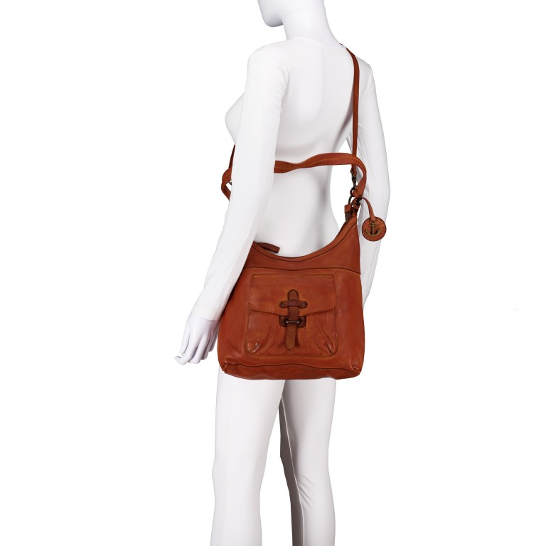 Beuteltasche Urban-Poets Cameron UP-13121, Farbe: anthrazit, cognac, Marke: Harbour 2nd, Abmessungen in cm: 27x31.5x7.5, Bild 6 von 7