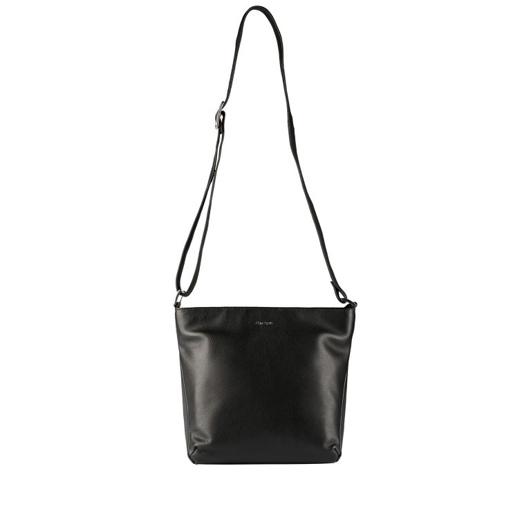Beuteltasche Lugano 478, Farbe: schwarz, blau/petrol, Marke: Flanigan, Abmessungen in cm: 24.5x25.5x14, Bild 6 von 6