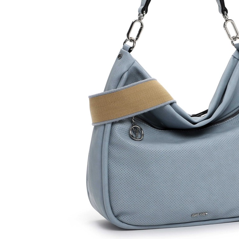 Beuteltasche Patsy 14874, Farbe: blau/petrol, weiß, Marke: Suri Frey, Abmessungen in cm: 35x30x10, Bild 9 von 9