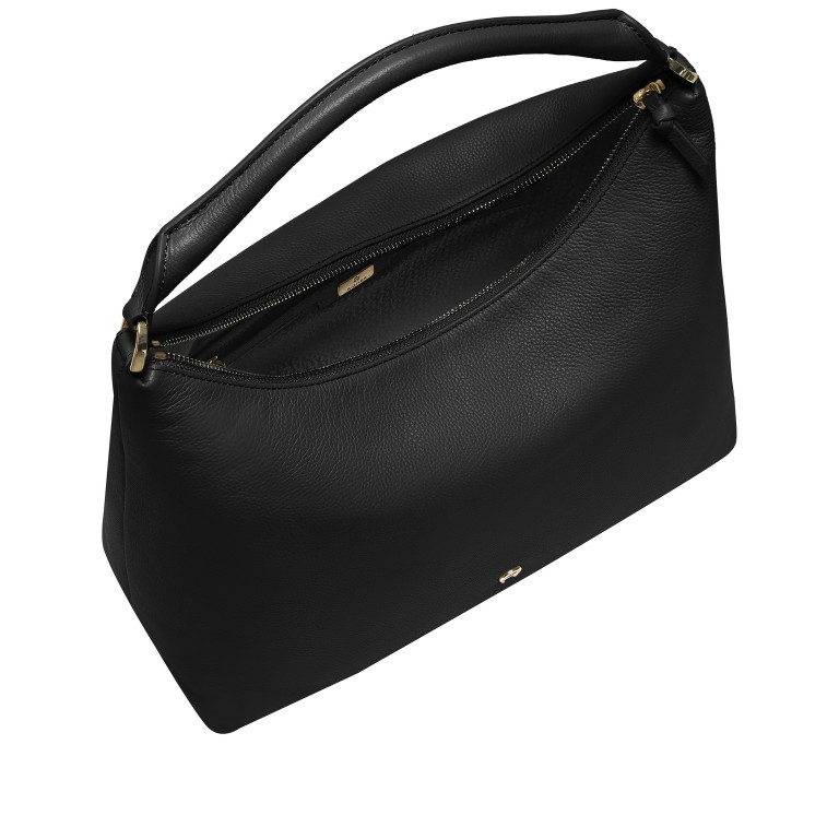 Beuteltasche Zita M, Farbe: schwarz, blau/petrol, beige, Marke: AIGNER, Abmessungen in cm: 37x29x16, Bild 6 von 7