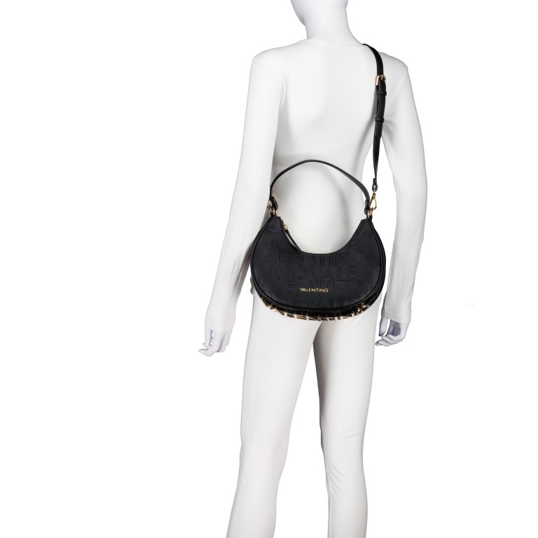 Beuteltasche Shelby, Farbe: schwarz, beige, Marke: Valentino Bags, Abmessungen in cm: 29.5x22x8, Bild 8 von 9