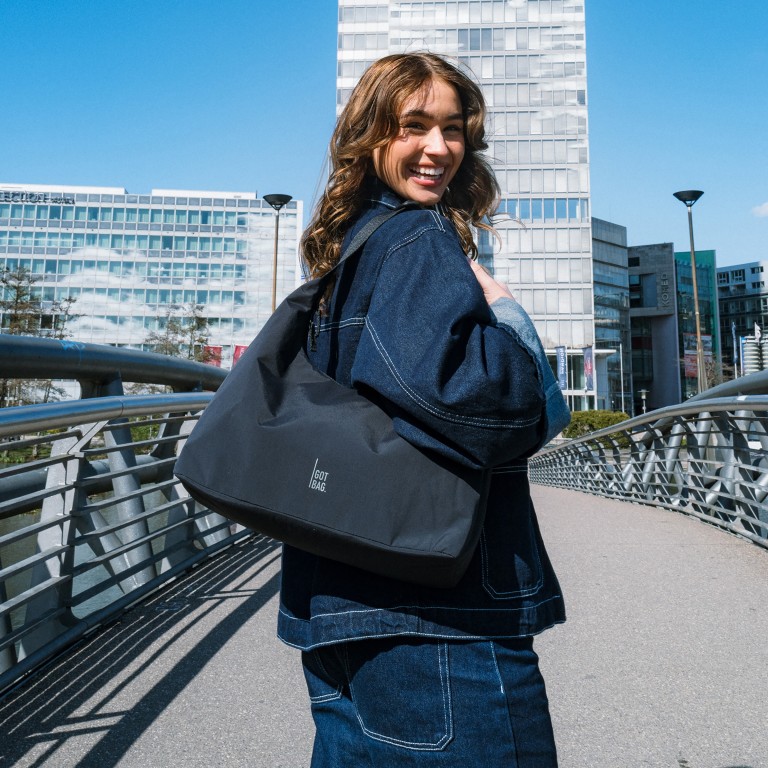 Beuteltasche T-Shape Bag Medium Monochrome, Farbe: schwarz, beige, Marke: Got Bag, Abmessungen in cm: 36x35x15, Bild 6 von 9