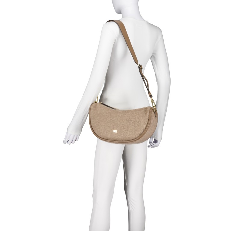 Beuteltasche Willow Hobo, Farbe: cognac, taupe/khaki, Marke: Abro, Abmessungen in cm: 34.5x18x9.5, Bild 7 von 9