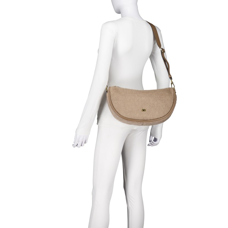 Beuteltasche Willow Hobo, Farbe: cognac, taupe/khaki, Marke: Abro, Abmessungen in cm: 34.5x18x9.5, Bild 8 von 9