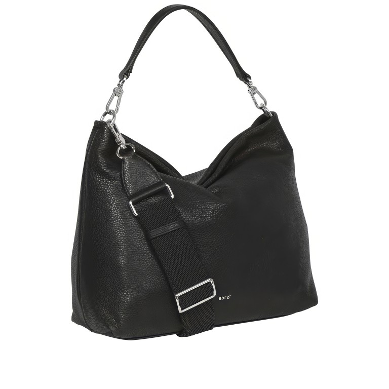 Beuteltasche Dalia Kaia, Farbe: schwarz, taupe/khaki, Marke: Abro, Abmessungen in cm: 34x32x14, Bild 2 von 8