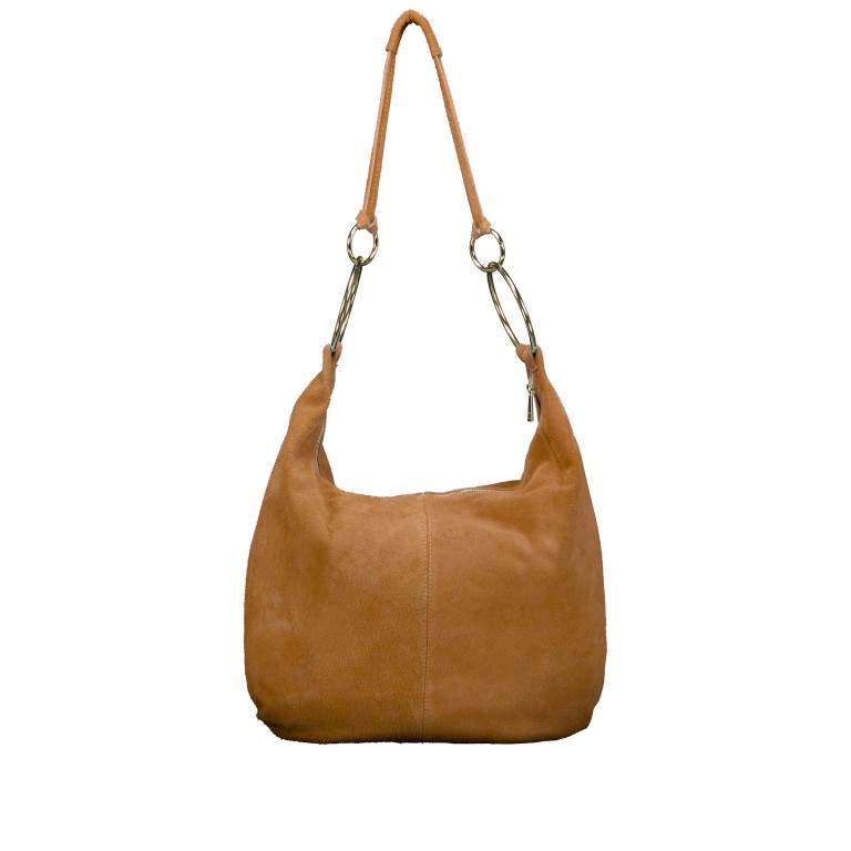 Beuteltasche Velours mit Goldfittings, Farbe: blau/petrol, cognac, taupe/khaki, grün/oliv, beige, Marke: Hausfelder Manufaktur, Abmessungen in cm: 46x35.5x6, Bild 1 von 6