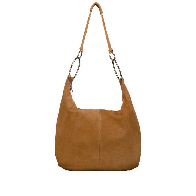 Beuteltasche Velours mit Goldfittings, Farbe: blau/petrol, cognac, taupe/khaki, grün/oliv, beige, Marke: Hausfelder Manufaktur, Abmessungen in cm: 46x35.5x6, Bild 3 von 6
