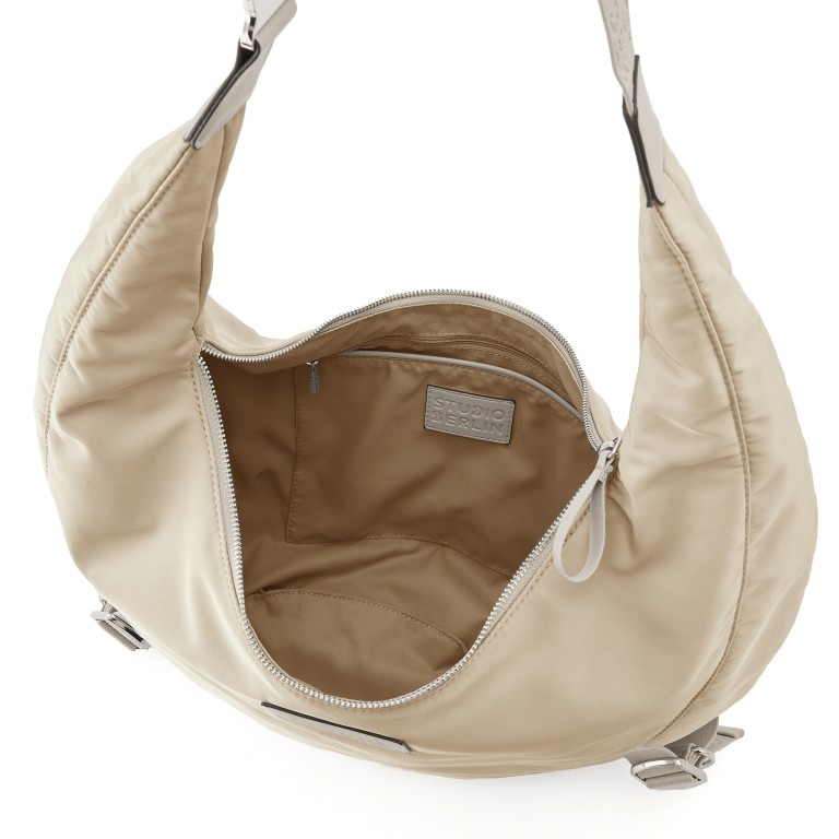 Beuteltasche Moabit, Farbe: schwarz, grün/oliv, beige, Marke: Studio Berlin, Abmessungen in cm: 47x33x15, Bild 5 von 6