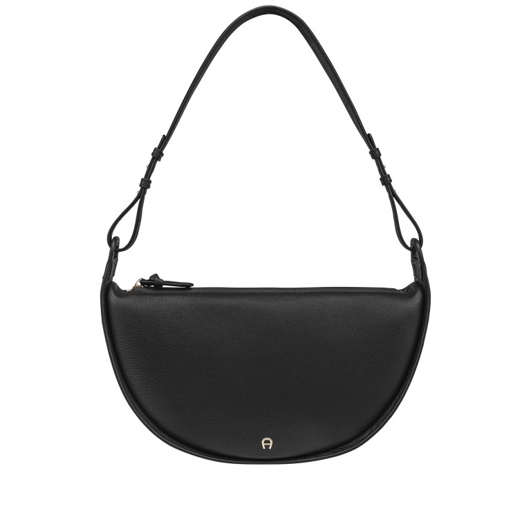 Beuteltasche Eliza M, Farbe: schwarz, braun, Marke: AIGNER, Abmessungen in cm: 34.5x19x9.6, Bild 1 von 6
