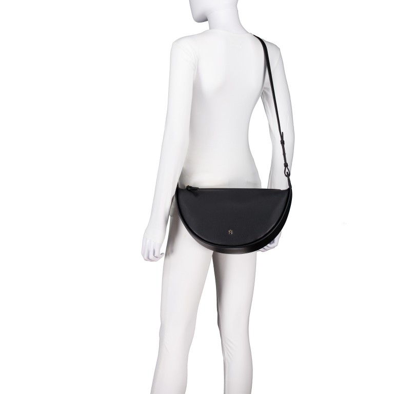 Beuteltasche Eliza M, Farbe: schwarz, braun, Marke: AIGNER, Abmessungen in cm: 34.5x19x9.6, Bild 5 von 6