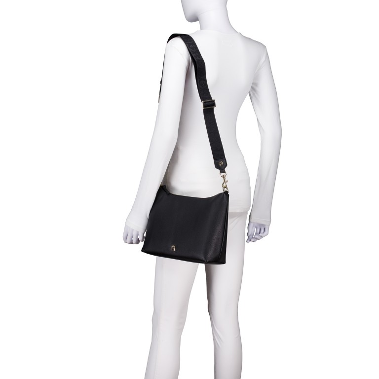 Beuteltasche Zita S Iron Grey, Farbe: grau, Marke: AIGNER, EAN: 4055539647437, Abmessungen in cm: 30x22x9, Bild 3 von 6