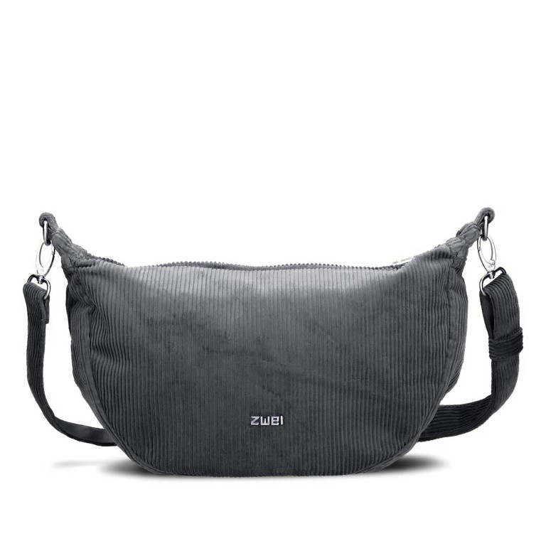 Beuteltasche Mademoiselle Halfmoon Bag M70 Cord, Farbe: grau, beige, Marke: Zwei, Abmessungen in cm: 34x18x11, Bild 1 von 6