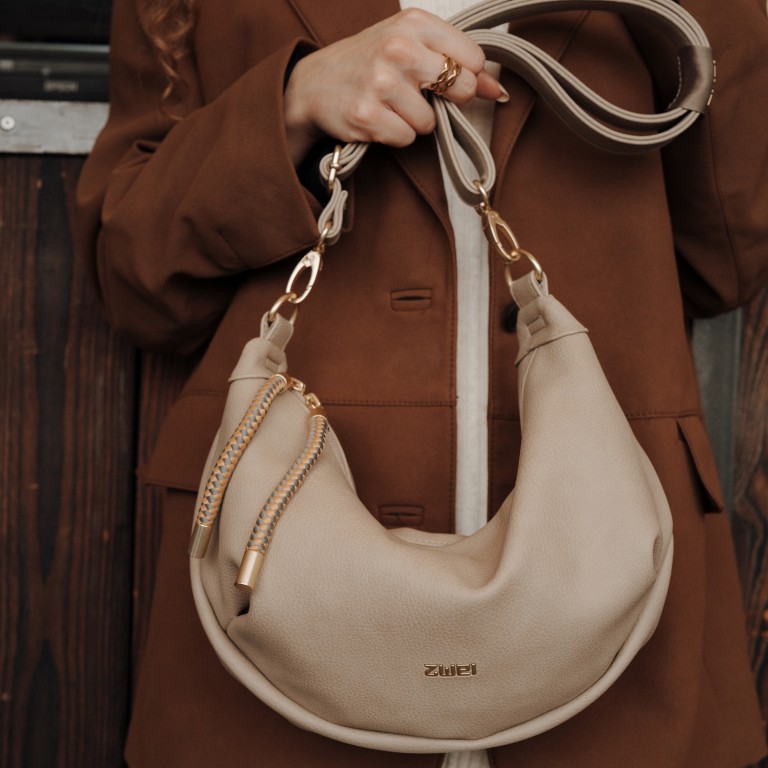 Beuteltasche Lola Moon Bag LO70, Farbe: grau, beige, Marke: Zwei, Abmessungen in cm: 29x19x16, Bild 6 von 6